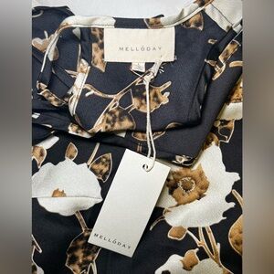 MELLODAY Brown Midi Slip-on Dress